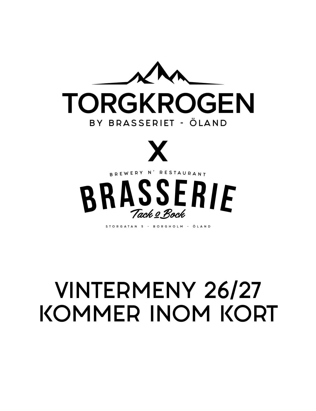 Torgkrogen och Brasserie Tack o Bock – kvällsmeny